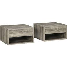 Homcom Floating Set of 2 Bedside Table