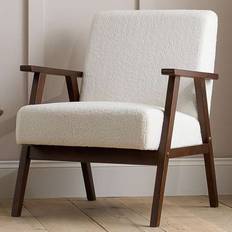 Birlea Ellwood Boucle Accent Chair White Armchair