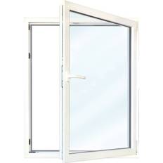 Fenster Meeth Fenster 110 x 80 cm DIN Rechts 1 Flügelig Dreh-Kipp Weiß Holz Flügelfenster Dreifachverglasung