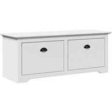 vidaXL Gangbænk BODO 114 x 40 x 45 cm Hvid Opbevaringsbænk