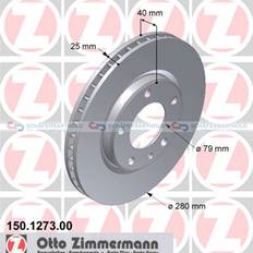 Fordonsdelar Zimmermann Bromsskiva Framaxel Oslash 280mm