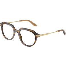 Spräcklig / Tortoise - runda Glasögon & Läsglasögon Dolce & Gabbana DG3402 3446 Optiska Bågar Acetat Brun Transparent