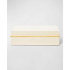 Small Boxes Aerin Piero Lacquer 9" Cream Small Box