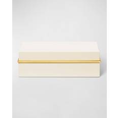 Small Boxes Aerin Piero Lacquer 6" Cream Small Box