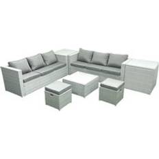 Fimous Rattan Garden Furniture 8 Seater Outdoor Lounge Set