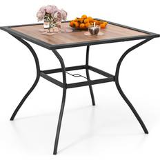 Patio Dining Table with Umbrella Hole 4 People