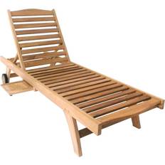 Teak Sun Beds Charles Bentley Solid Wooden Teak Garden Reclining Sun Lounger