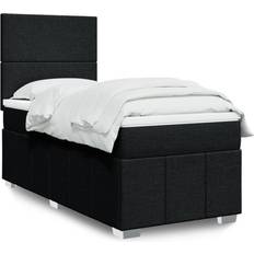 vidaXL Ramsäng Med Madrass Svart 100x200 cm Sängpaket