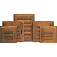 Glat Yderdøre Roca Jalousilåge Med Ramme Højre Teak 28x28 cm Yderdør Klart glas (100x200cm)