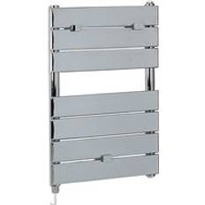 Heated Towel Rails Milano Lustro Electric Modern Chrome Heated Towel Rail 620mm x 450mm