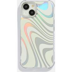 Skinnydip Holo Off White Swirl Shock i Phone Case, i Phone 15 Plus Case