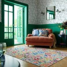 Sophie Robinson Juicy Bloom Floral Washable Rug Multicolor