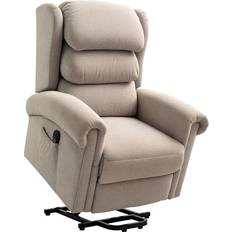 Reclining Chairs Armchairs Homcom Power Lift Recliner Chair Khaki Armchair