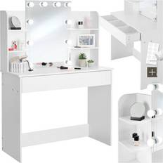 tectake Luise Sminkebord - Hvid Toiletbord