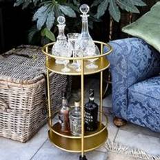 Gold Trolley Tables Madison & Mayfair Round Drinks One Size Trolley Table
