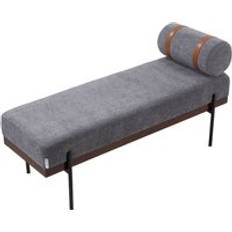 Settee Benches Living and Home Dark Grey Upholstered One Size Settee Bench