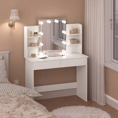 WOLTU Vanitytable with LED Lights Dressing Table
