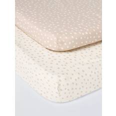 John Lewis Anyday Spots Baby Sheet Pack of 2