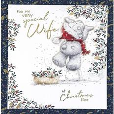 Me to You Bear Standing On Bucket Christmas Card