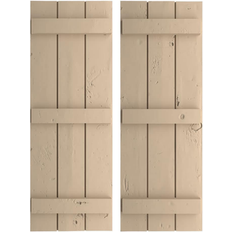 Windows Ekena Millwork TimberThane Woodgrain 16.5-in W x 70-in H Shutters 2-Pack Timber Window Shutter
