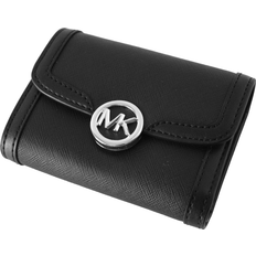 Metal Wallets Michael Kors Leida Leather Wallet for Women - Black