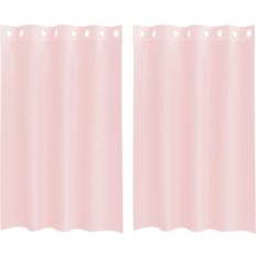 vidaXL Voile Gardiner Med Genomföringar 140x175 cm Set of 2