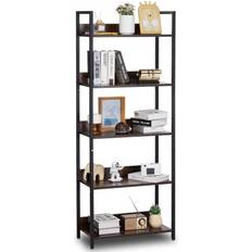 VEVOR Metal Bookshelf 5-Tier Open Bookshelf Book Shelf