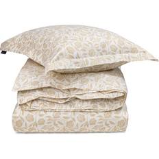 Lexington OEKO-TEX Sängkläder Lexington Flowers Cotton Sateen Påslakanset 150x210 Påslakan Beige, Vit (210x150cm)