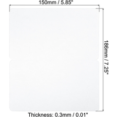 Unique Bargains Blank Greeting Cards 50 Pcs White