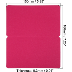 Unique Bargains Blank Greeting Cards 50 Pcs Red