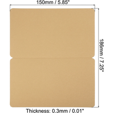 Unique Bargains Blank Greeting Cards 50 Pcs Gold Tone