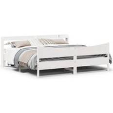 Beds & Mattresses Berkfield Home Bed Frame with Headboard 200x200 cm White
