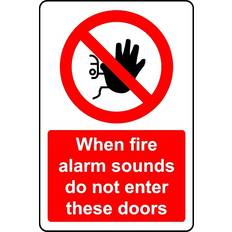 White Fire Alarms KPCM Display Ltd Aluminium Safety Sign 600mm x 400mm
