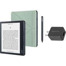 Kobo eReaders Kobo sage ereader bundle with green sleepcover, stylus and ac adapter 8" hd Sage Green SleepCover Stylus AC 8 in