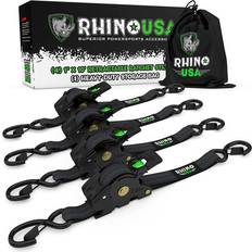 Black Bungee Cords & Ratchet Straps Rhino USA Rhino USA Ratchet Straps 1.75 x 10 ft 4-pack