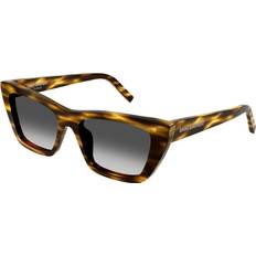 Saint Laurent SL 276 MICA 042 Solglasögon Acetat Havana Grå
