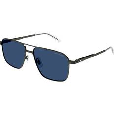 Solglasögon Montblanc Herren MB0278S Sonnenbrillen Metall Gewehrfass - Blau
