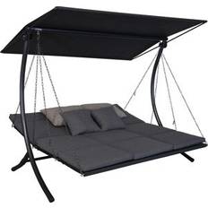 Hängematten Angerer Freizeitmöbel Hollywoodschaukel Swing Smart Stone 210 cm H 160 cm Grau