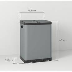 Pedalhink Dubbel Fack Soptunna 2 x 30 L