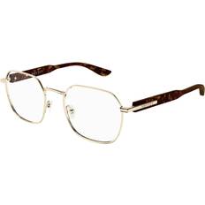 Glasses & Reading Glasses Alexander McQueen Gold Eyewear Frames Am0499O Sunglasses Gold Size 52