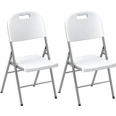 OutSunny 2 Pcs Folding Chair with Steel Frame