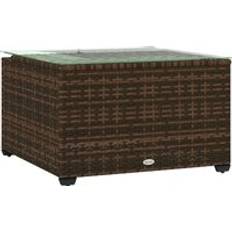Outdoor Coffee Tables OutSunny Outdoor Coffee Table with Glass Top