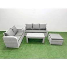 Garden & Outdoor Furniture Fimous 6 Seater PE Rattan Wicker Garden Sofa Outdoor Lounge Set