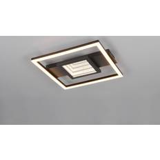 Belysning Trio LED Deckenleuchte Wheeler 16 W Schwarz Matt Eckig Deckenfluter