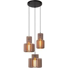 Belysning Lucide Rollo 3xE27 Taupe Pendelleuchte