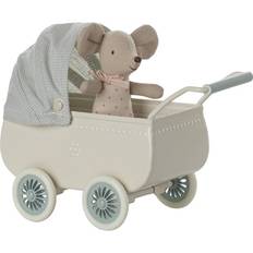 Maileg Mint Barnevogn inkl. Baby Mus