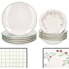 Teller-Sets 12tlg Tafelservice Holly 6 Pers Teller-Set