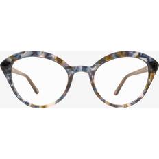 Blue Brown Havana Cat-Eye Acetate Eyeglasses Large