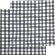 Recycled by Wille Bella Servett 45x45 cm 2-pack Mörkgrå/Vit Tygservett Vit, Grå