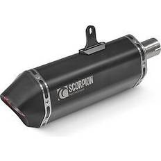 Exhaust Systems Scorpion Exhaust Serket Slip-On Black Royal Enfield Himalayan 2016-2024
